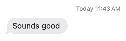 sounds good